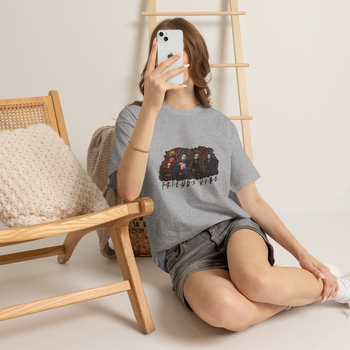 Horror Movie Icons Friends Vibe Tee | Vintage Slasher Characters Graphic Shirt | Unisex designs