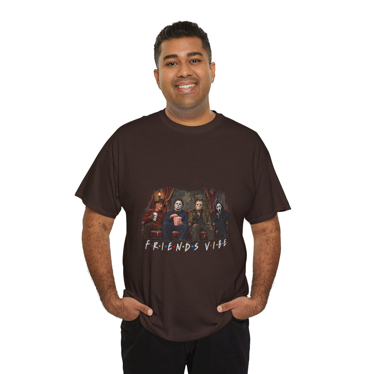 Horror Movie Icons Friends Vibe Tee | Vintage Slasher Characters Graphic Shirt | Unisex designs