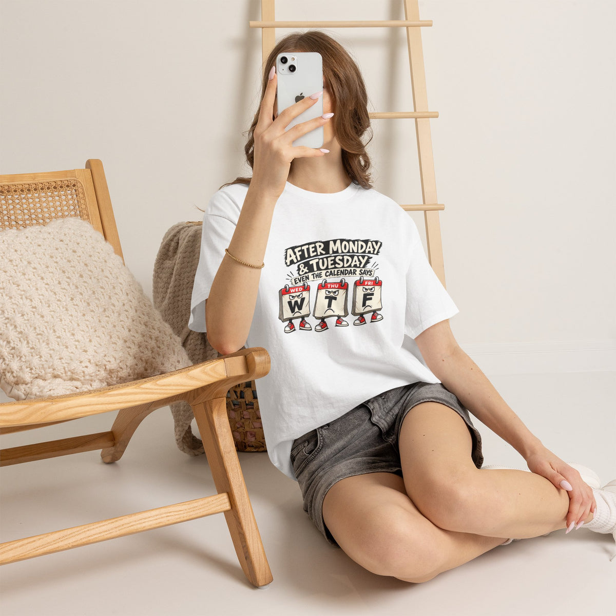 After Monday & Tuesday Funny Calendar WTF Tee | Graphic T-Shirt | Unisex design