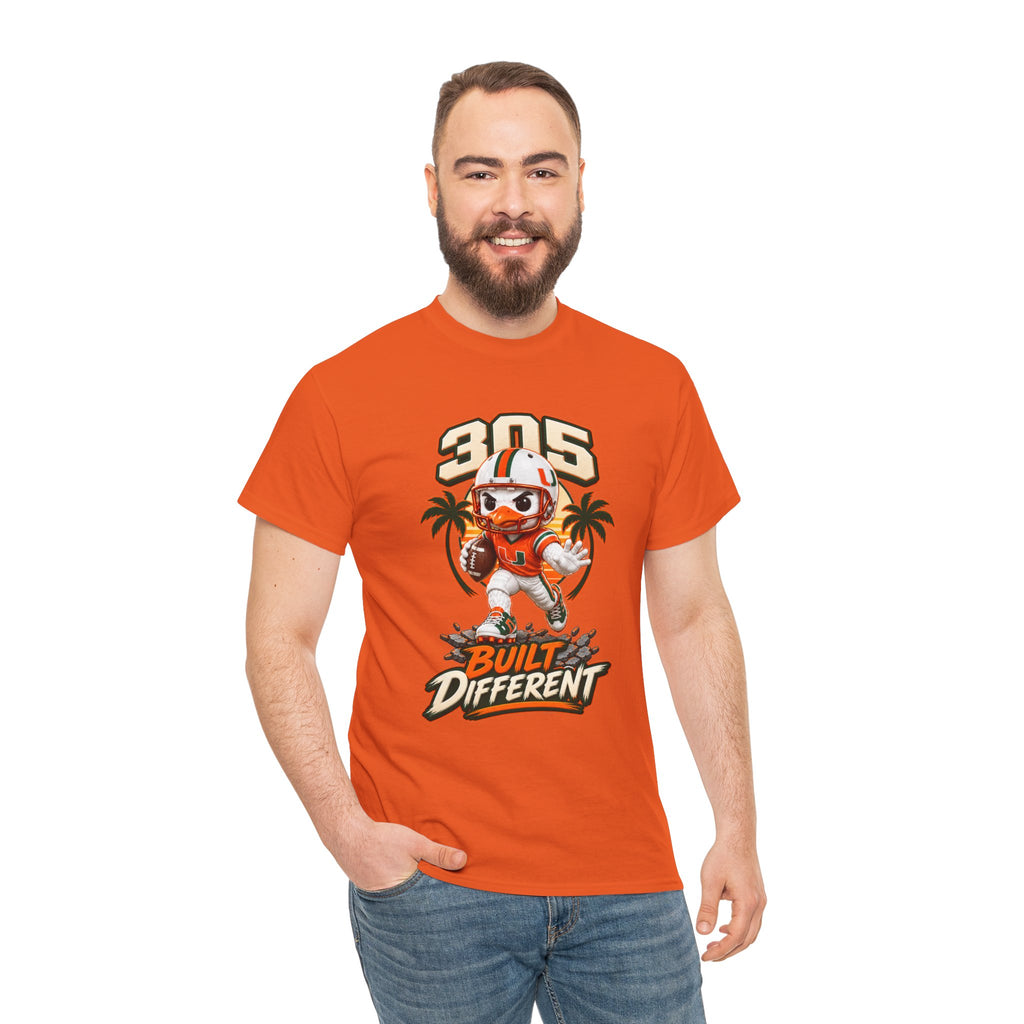 305 Built Different T-Shirt | Miami Hurricanes Helmet Mascot | Canes |College Football