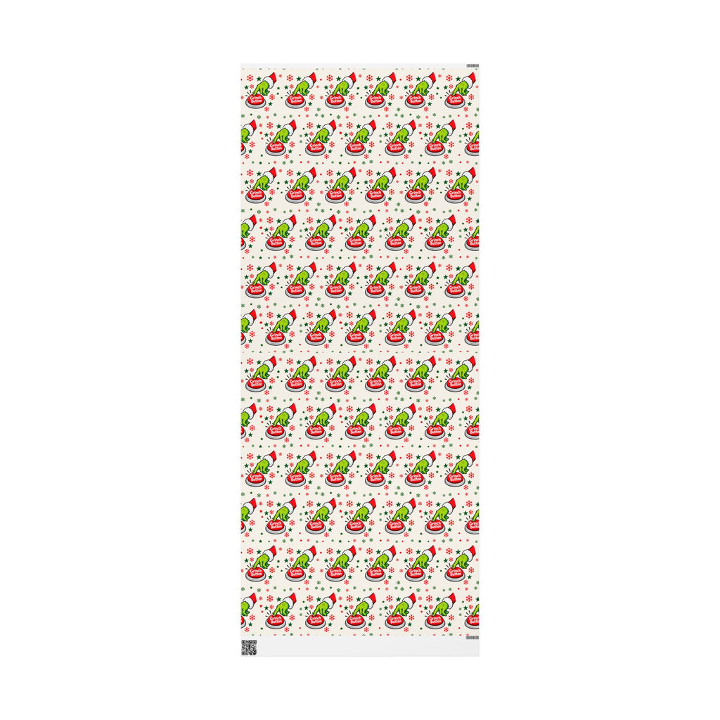 Grinch Button Christmas Wrapping Paper