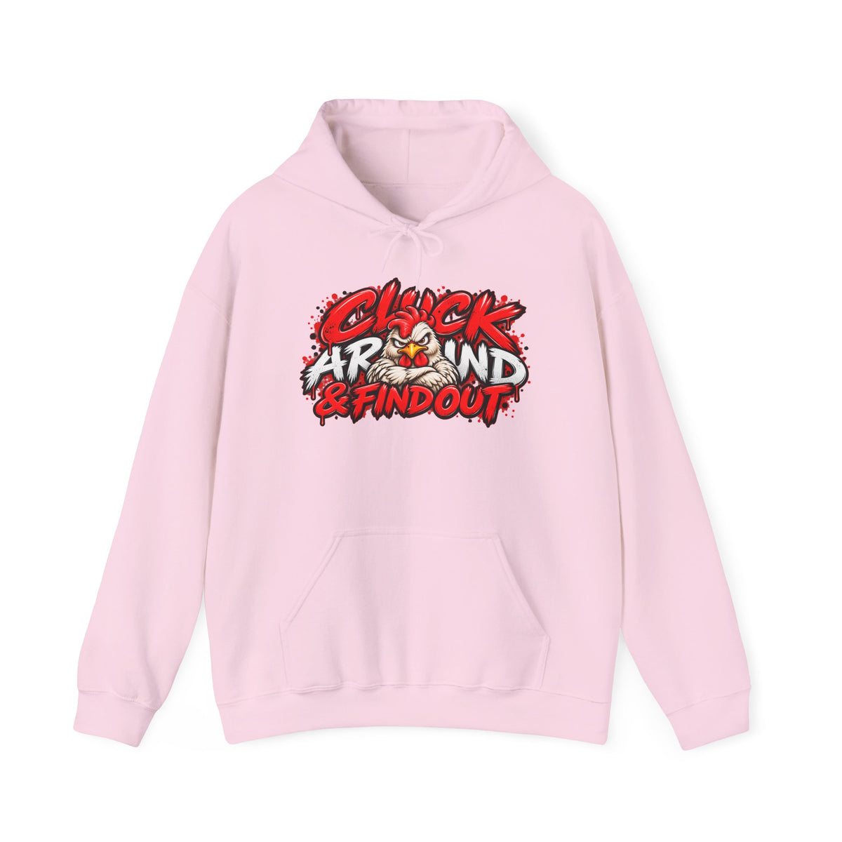 Cluck Around & Find Out Hoodie | Chicken Cartoon Graphic Sweatshirt