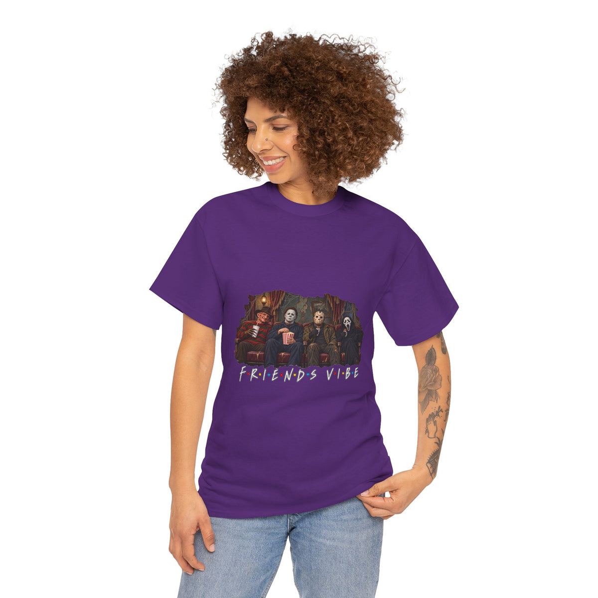 Horror Movie Icons Friends Vibe Tee | Vintage Slasher Characters Graphic Shirt | Unisex designs