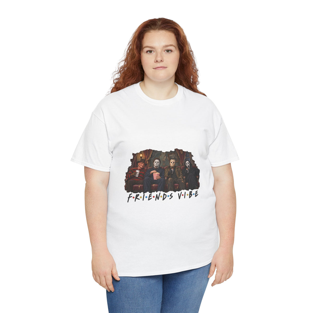 Horror Movie Icons Friends Vibe Tee | Vintage Slasher Characters Graphic Shirt | Unisex designs