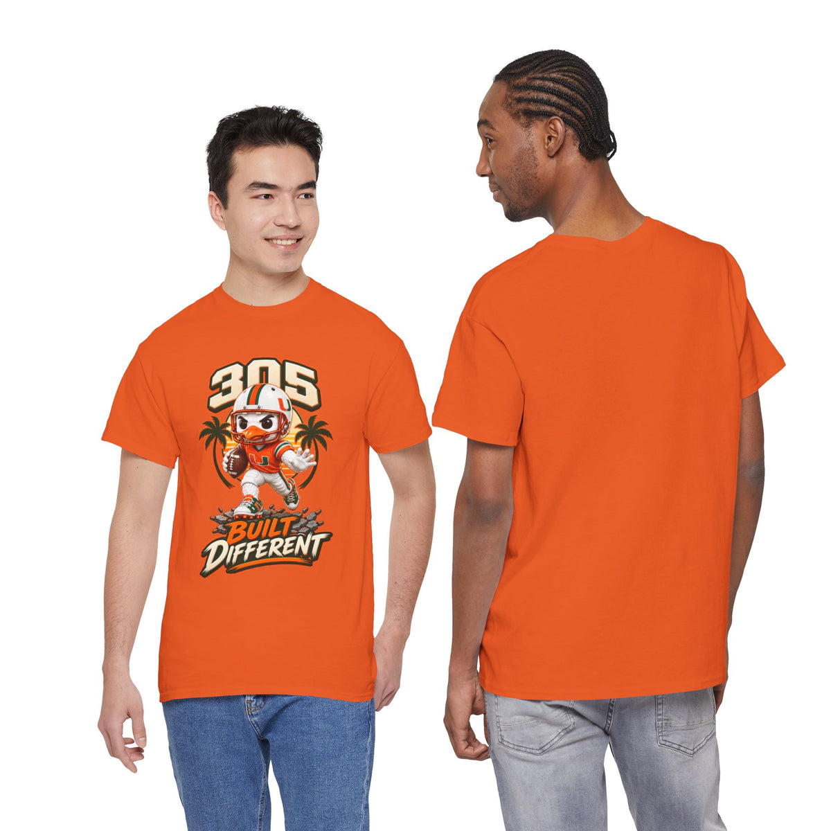 305 Built Different T-Shirt | Miami Hurricanes Helmet Mascot | Canes |College Football