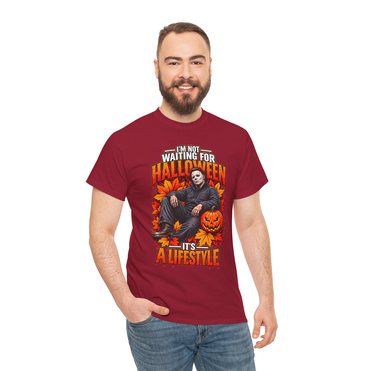 I'm Not Waiting for Halloween It's a Lifestyle tee | Michael Myers Halloween design