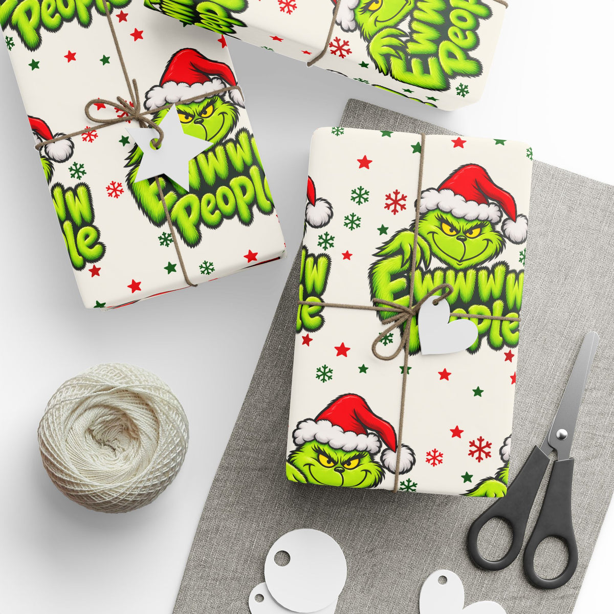Grinch-Inspired Christmas Wrapping Paper