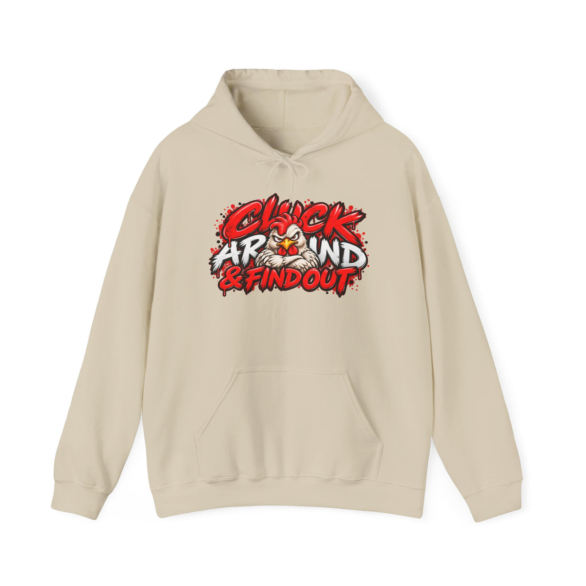 Cluck Around & Find Out Hoodie | Chicken Cartoon Graphic Sweatshirt