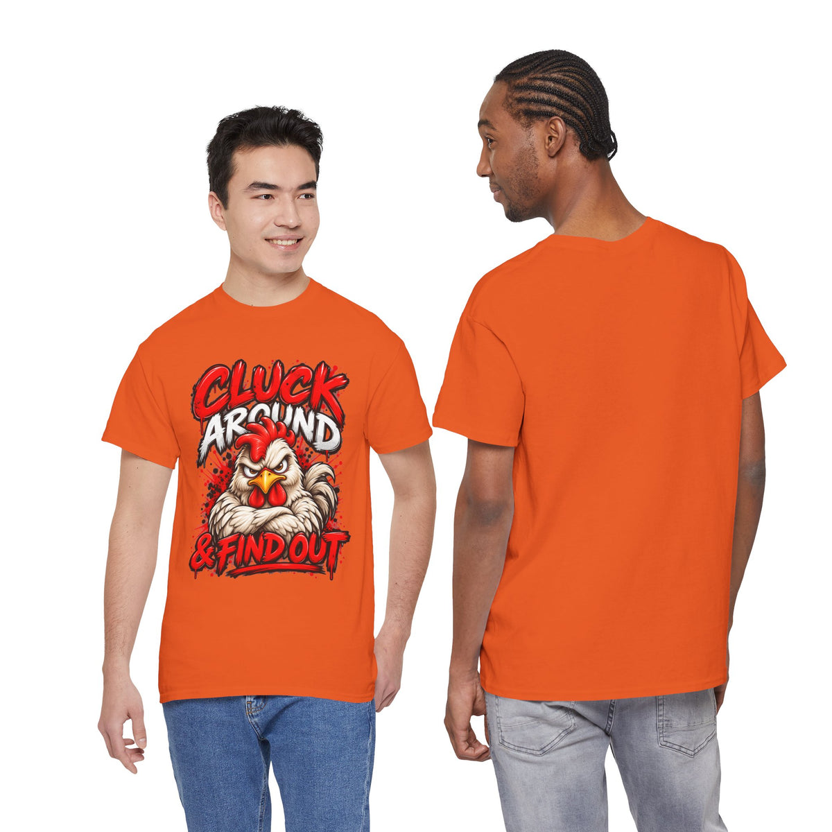 Cluck Around & Find Out Chicken Tee | Angry Rooster Graphic Shirt