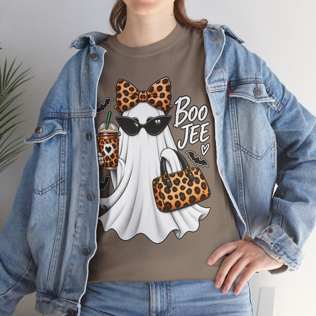 Boo Jee Halloween T-Shirt | Leopard Chic Ghost Tee