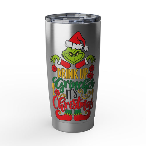 Christmas Grinch 20oz Tumbler — "Drink Up Grinches, It's Christmas"