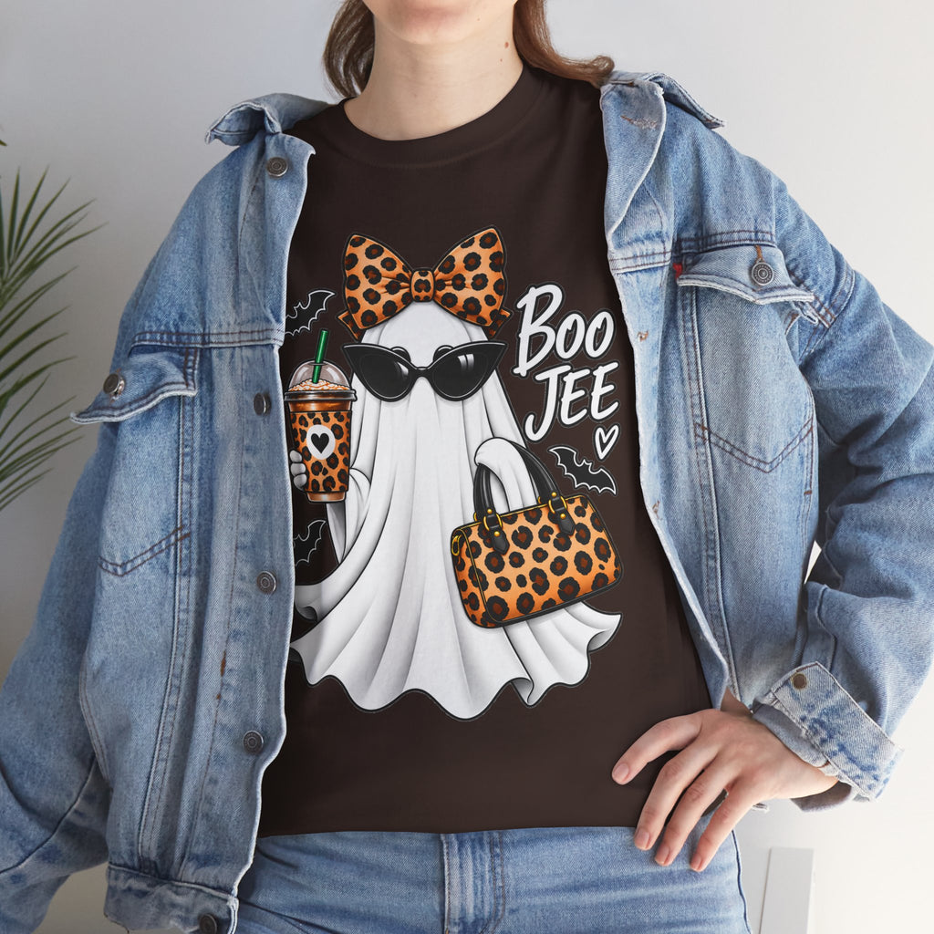 Boo Jee Halloween T-Shirt | Leopard Chic Ghost Tee
