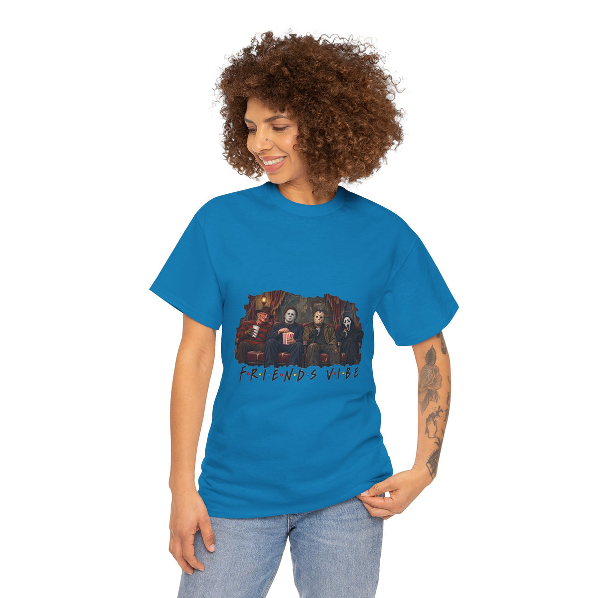 Horror Movie Icons Friends Vibe Tee | Vintage Slasher Characters Graphic Shirt | Unisex designs