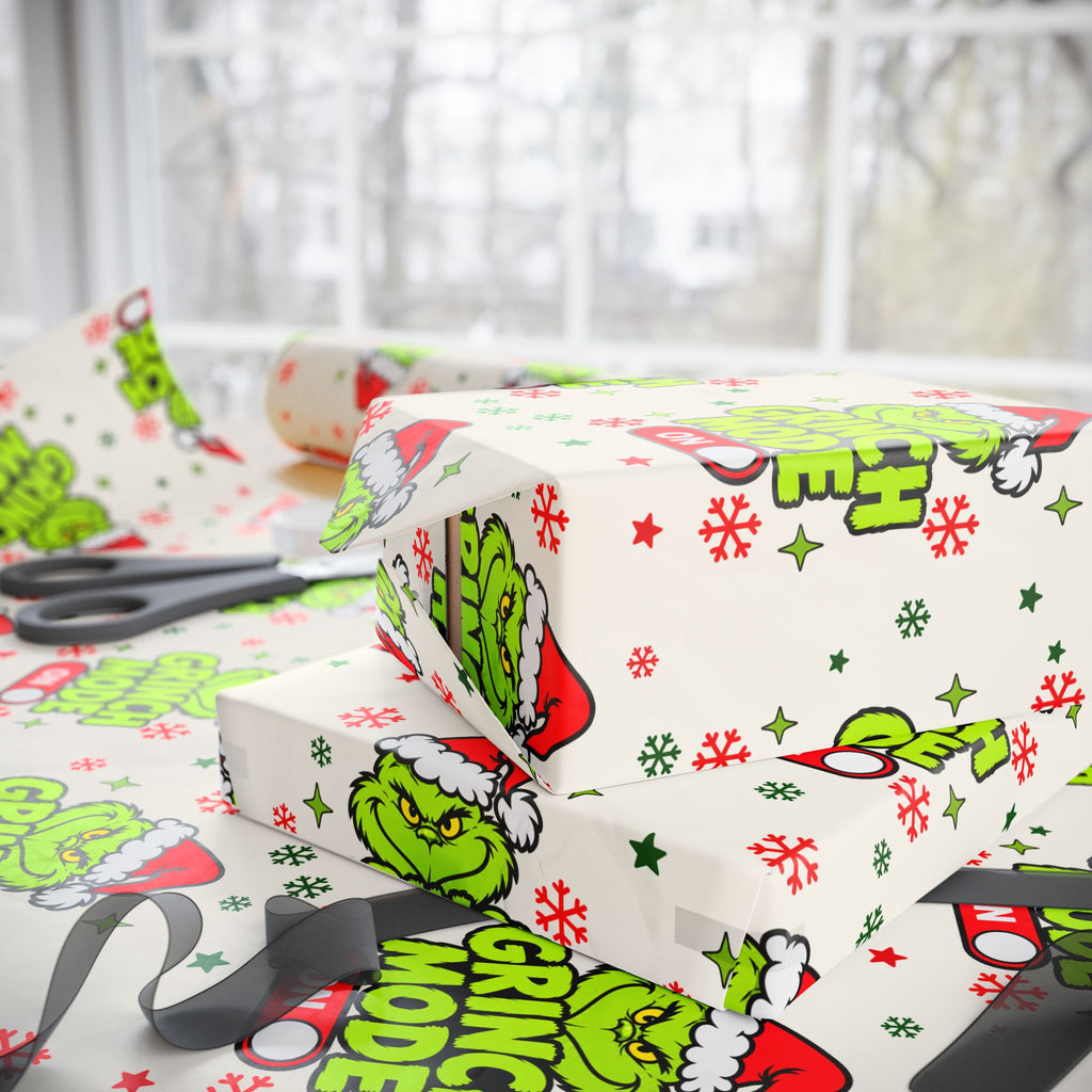 Grinch Christmas Wrapping Paper, Grinch Mode