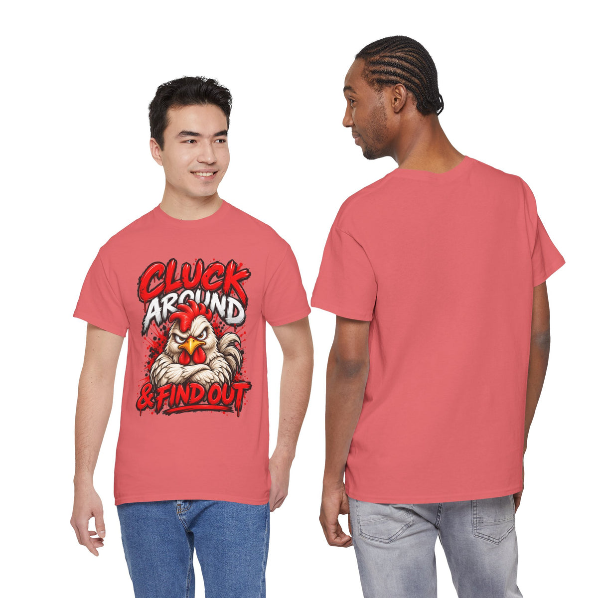 Cluck Around & Find Out Chicken Tee | Angry Rooster Graphic Shirt