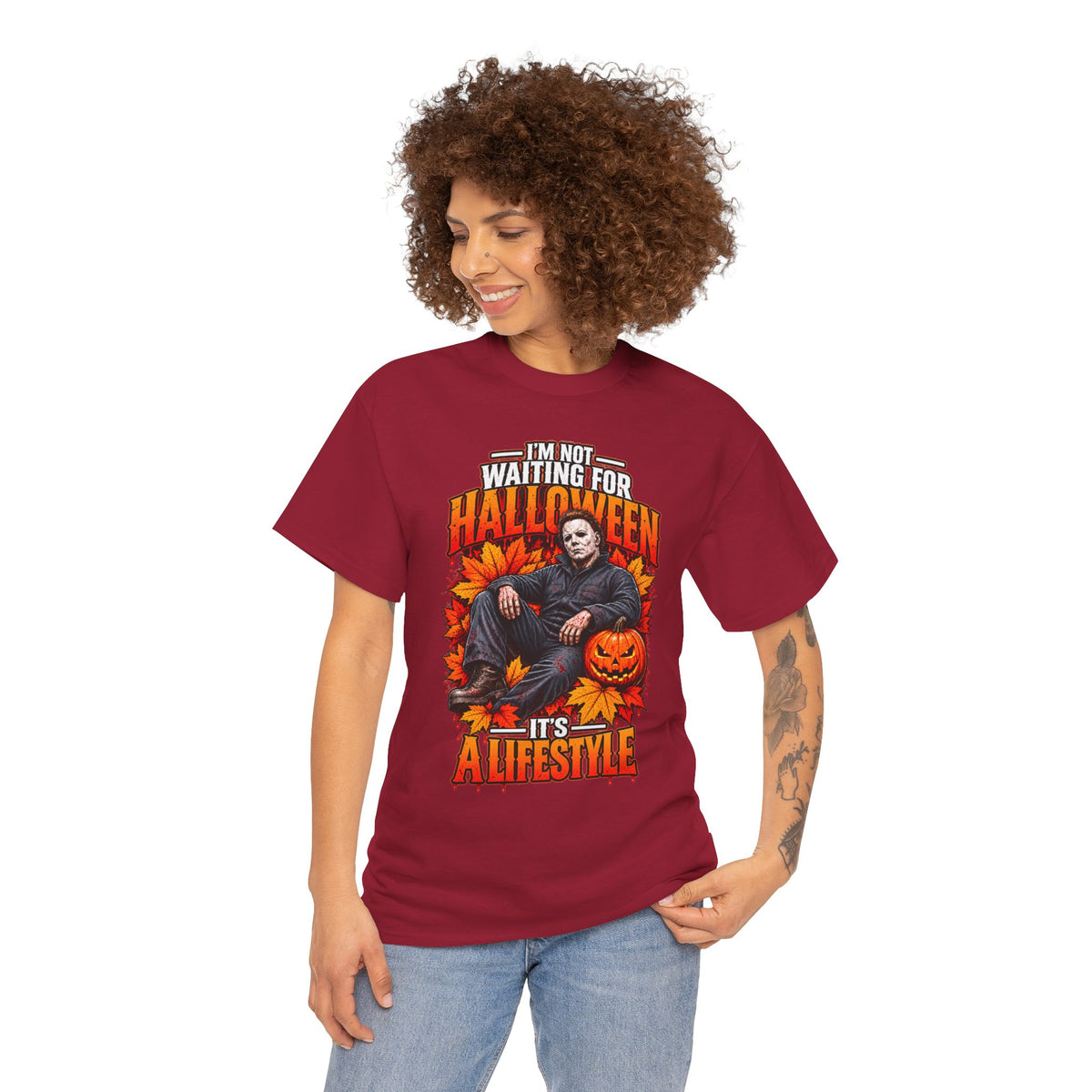I'm Not Waiting for Halloween It's a Lifestyle tee | Michael Myers Halloween design