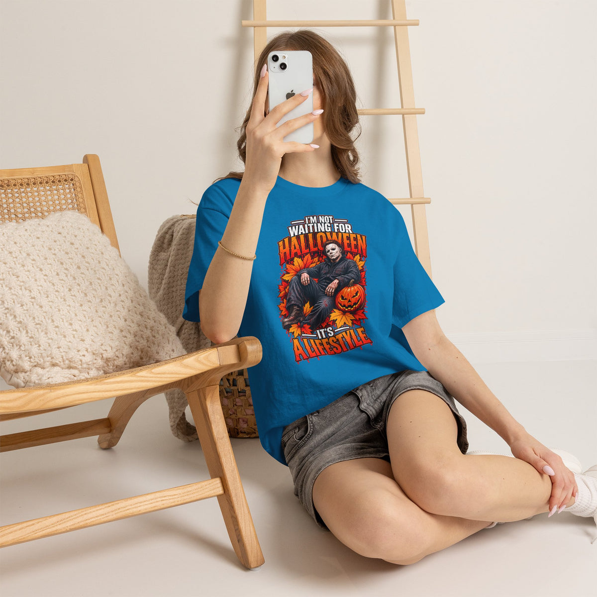 I'm Not Waiting for Halloween It's a Lifestyle tee | Michael Myers Halloween design