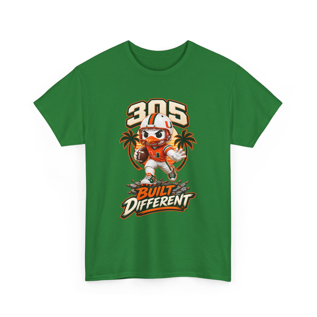 305 Built Different T-Shirt | Miami Hurricanes Helmet Mascot | Canes |College Football