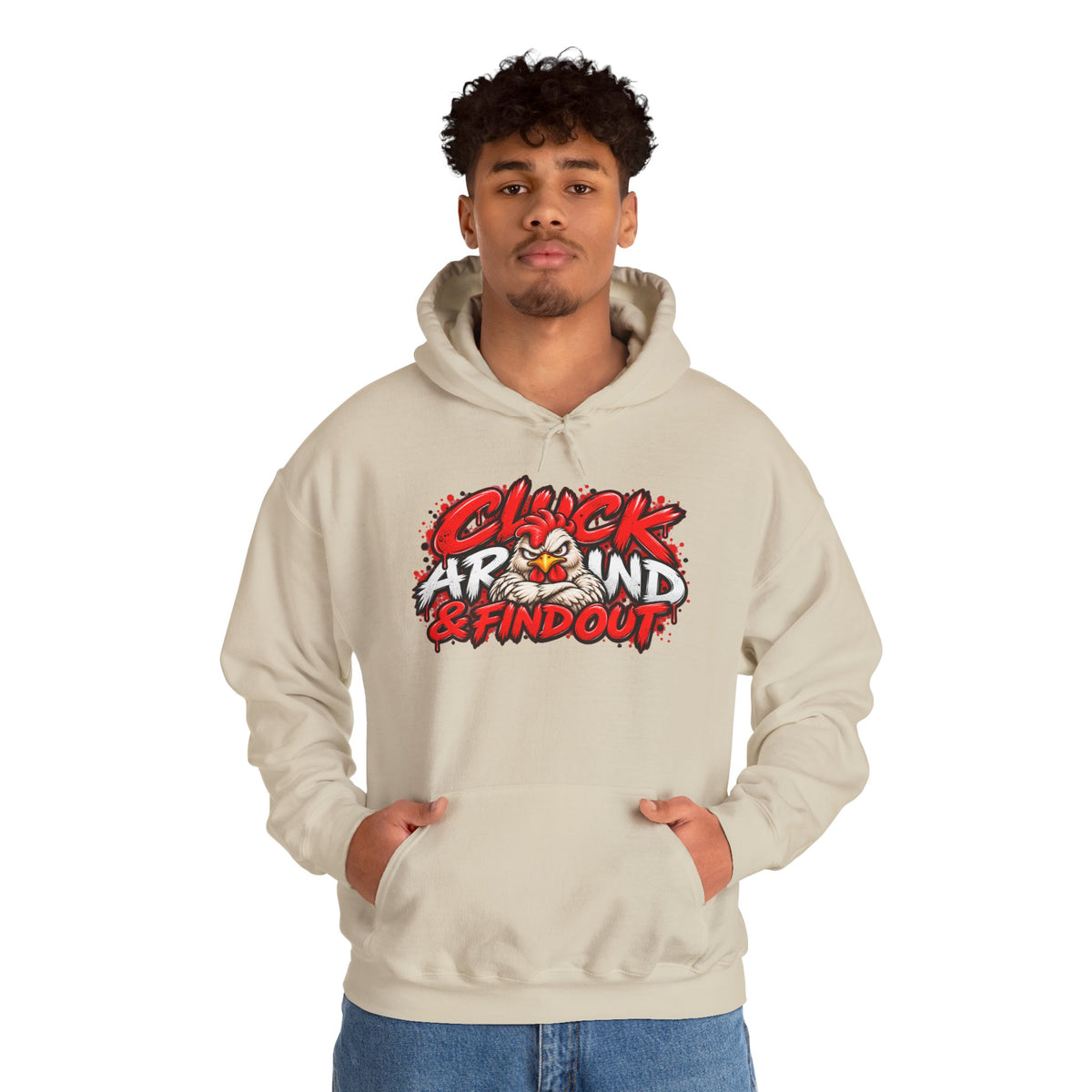 Cluck Around & Find Out Hoodie | Chicken Cartoon Graphic Sweatshirt