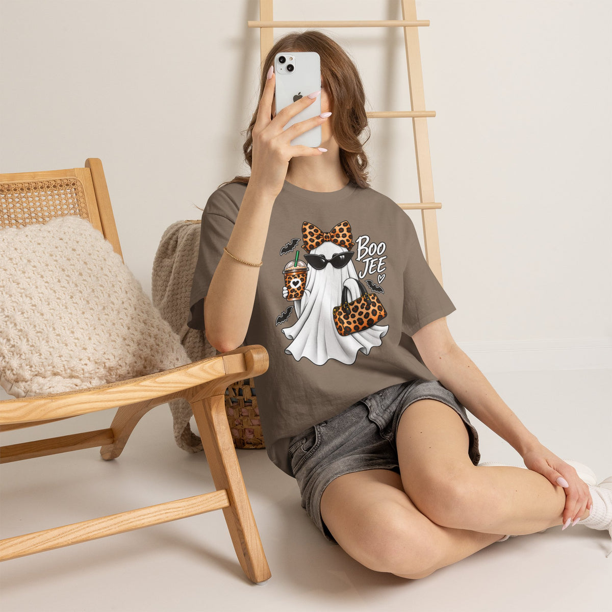 Boo Jee Halloween T-Shirt | Leopard Chic Ghost Tee