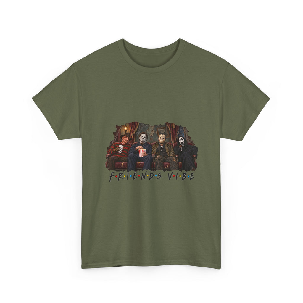 Horror Movie Icons Friends Vibe Tee | Vintage Slasher Characters Graphic Shirt | Unisex designs