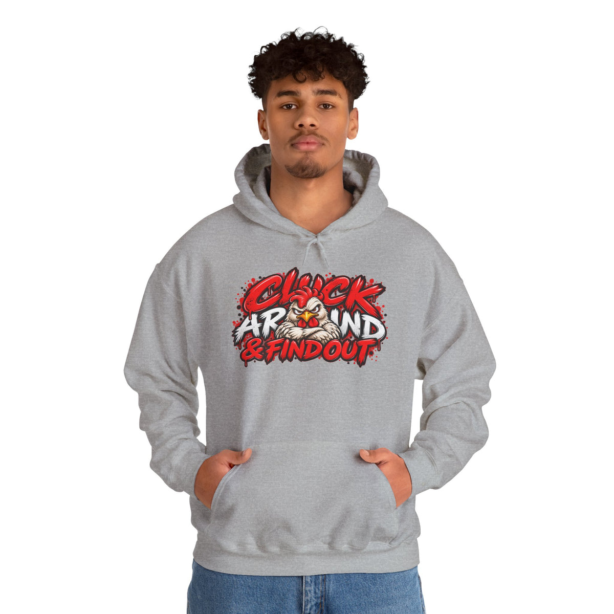 Cluck Around & Find Out Hoodie | Chicken Cartoon Graphic Sweatshirt
