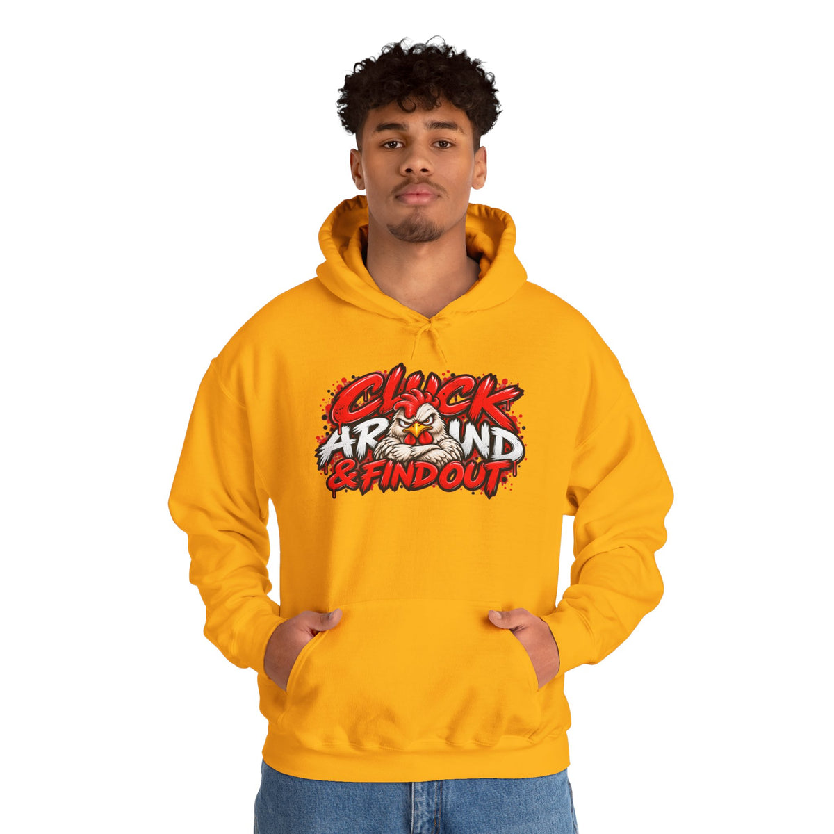 Cluck Around & Find Out Hoodie | Chicken Cartoon Graphic Sweatshirt