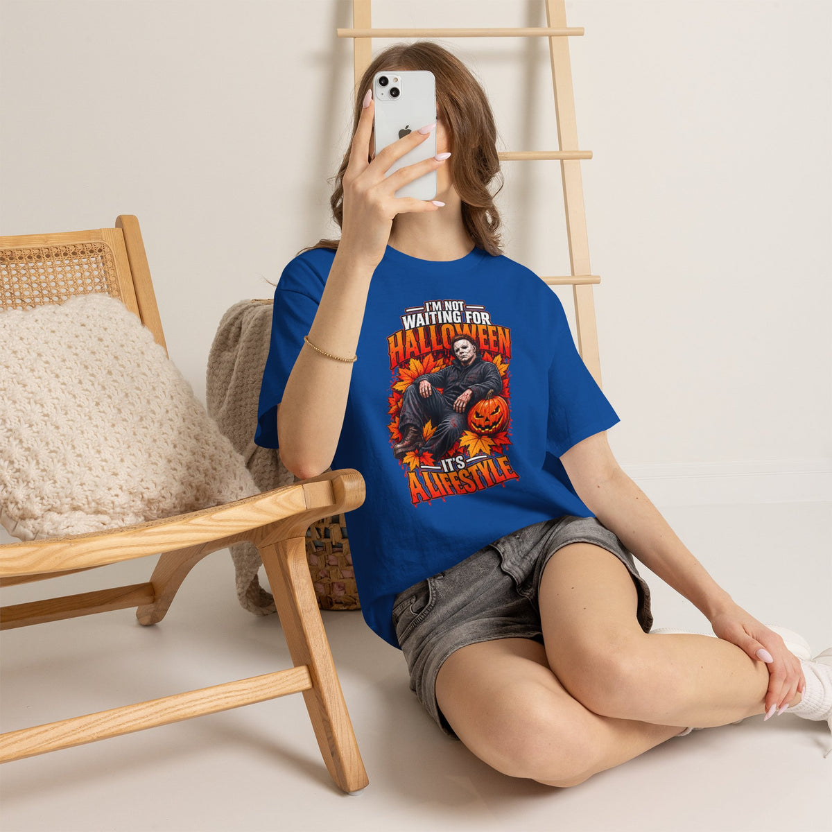 I'm Not Waiting for Halloween It's a Lifestyle tee | Michael Myers Halloween design