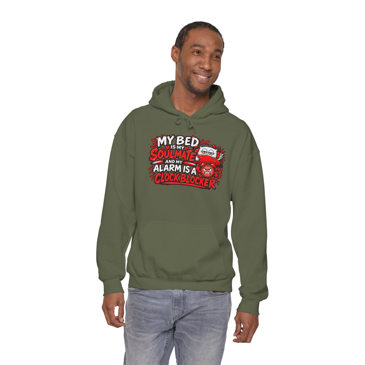 My Bed Is My Soulmate Alarm Is A Clock-Blocker Hoodie | Funny Hoodie