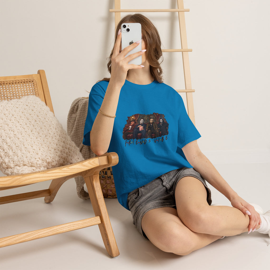 Horror Movie Icons Friends Vibe Tee | Vintage Slasher Characters Graphic Shirt | Unisex designs