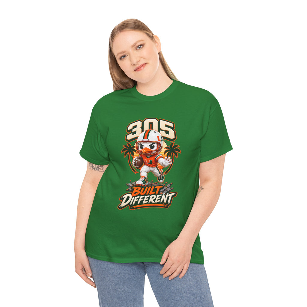 305 Built Different T-Shirt | Miami Hurricanes Helmet Mascot | Canes |College Football