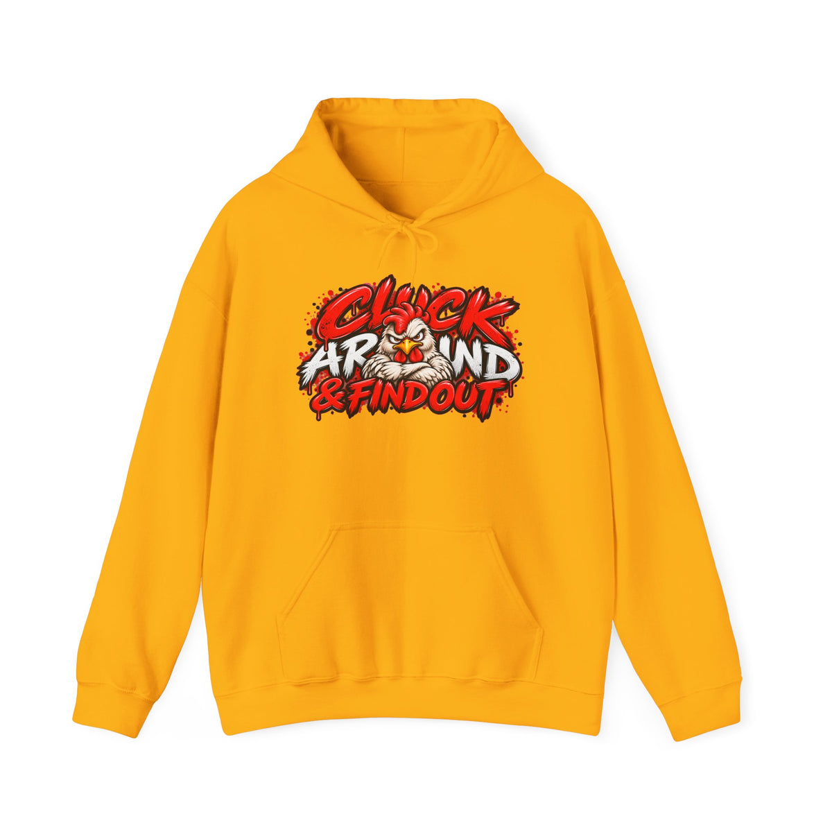 Cluck Around & Find Out Hoodie | Chicken Cartoon Graphic Sweatshirt