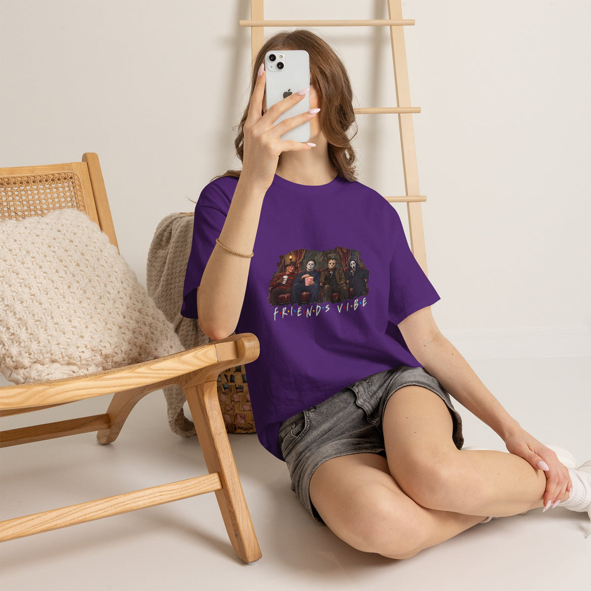 Horror Movie Icons Friends Vibe Tee | Vintage Slasher Characters Graphic Shirt | Unisex designs