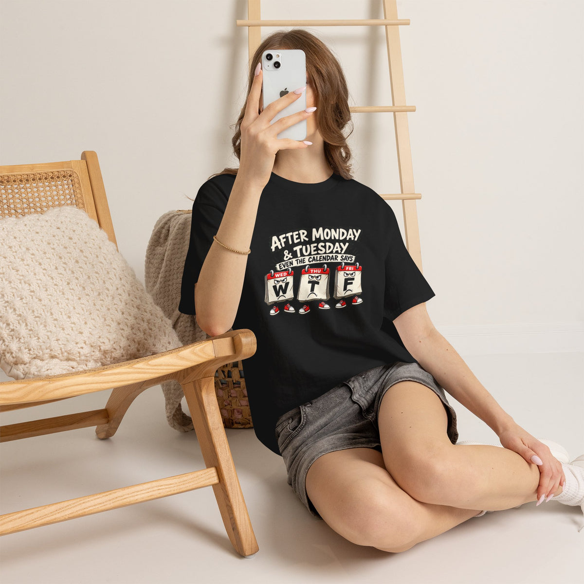 After Monday & Tuesday Funny Calendar WTF Tee | Graphic T-Shirt | Unisex design