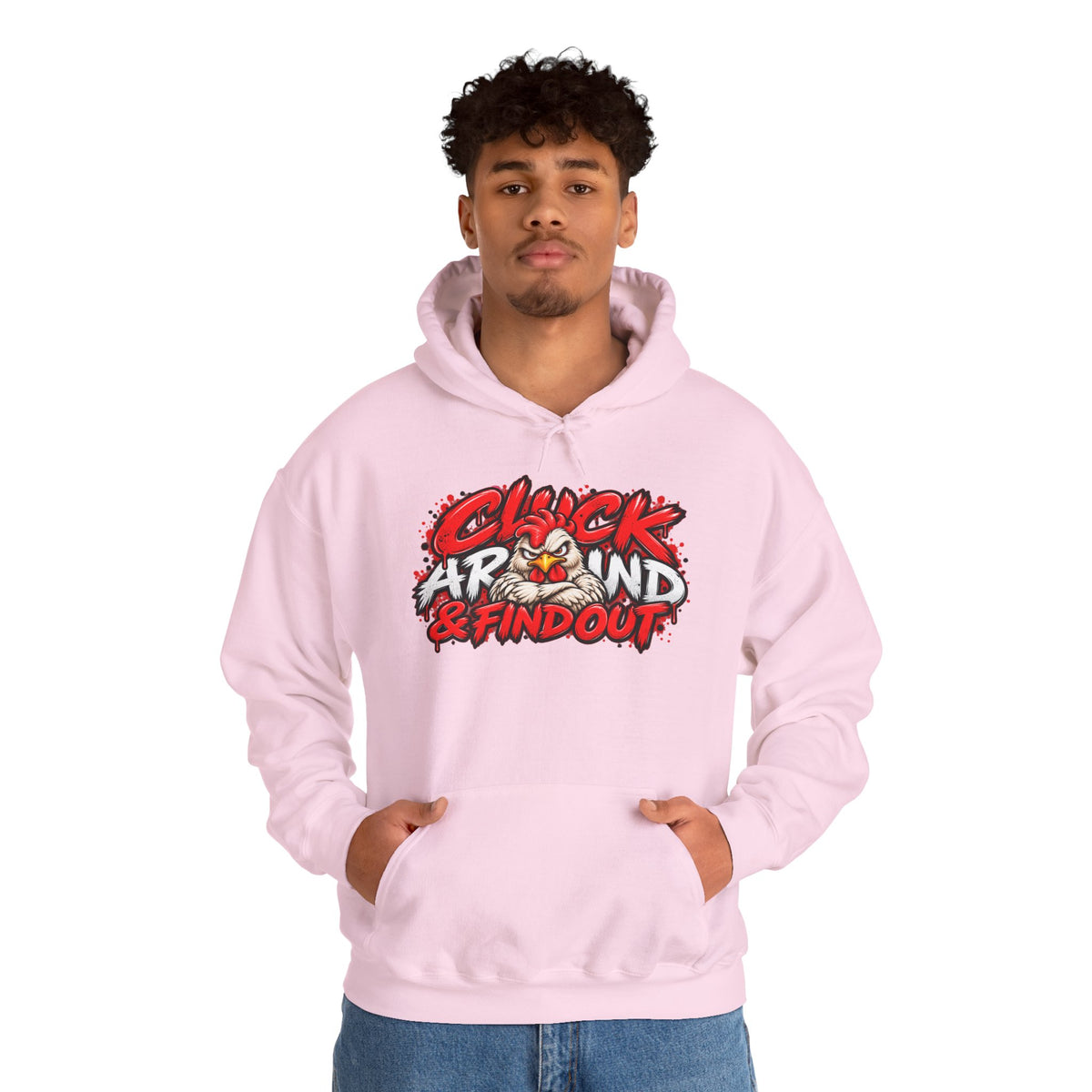 Cluck Around & Find Out Hoodie | Chicken Cartoon Graphic Sweatshirt