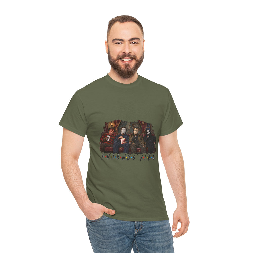 Horror Movie Icons Friends Vibe Tee | Vintage Slasher Characters Graphic Shirt | Unisex designs