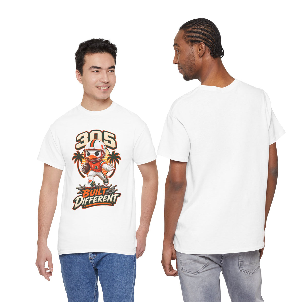 305 Built Different T-Shirt | Miami Hurricanes Helmet Mascot | Canes |College Football