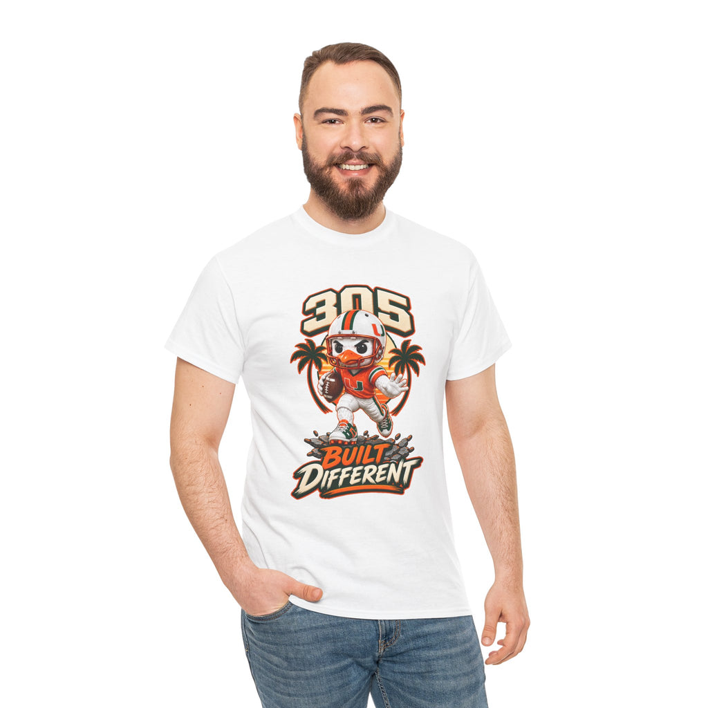 305 Built Different T-Shirt | Miami Hurricanes Helmet Mascot | Canes |College Football
