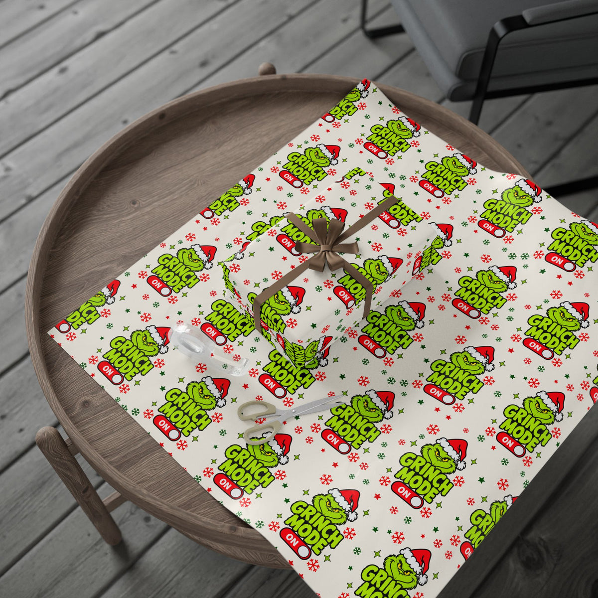 Grinch Christmas Wrapping Paper, Grinch Mode