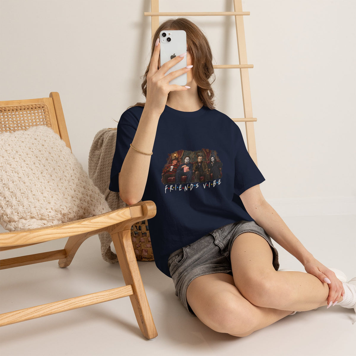 Horror Movie Icons Friends Vibe Tee | Vintage Slasher Characters Graphic Shirt | Unisex designs
