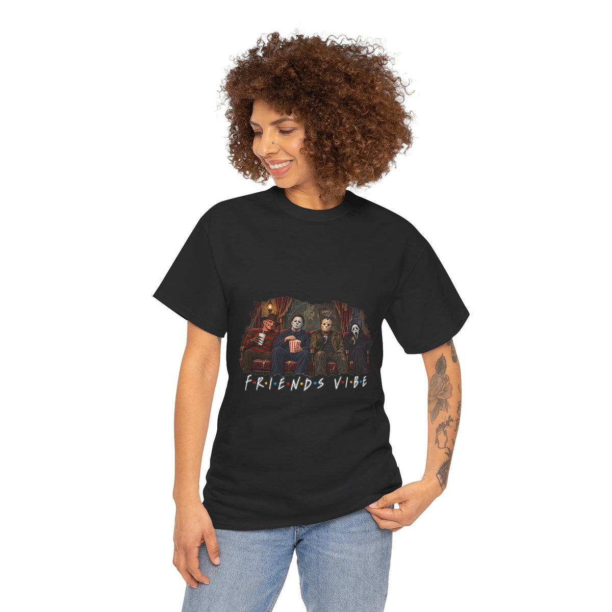 Horror Movie Icons Friends Vibe Tee | Vintage Slasher Characters Graphic Shirt | Unisex designs
